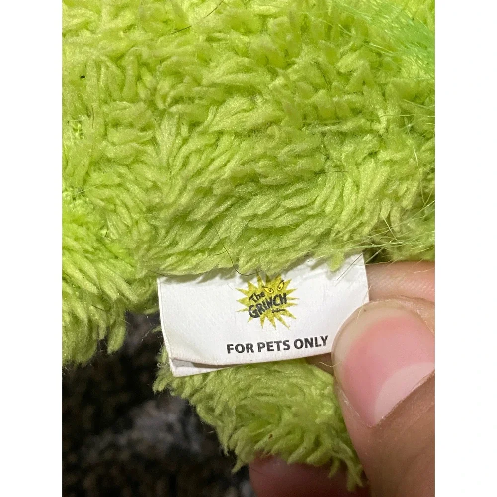 Dr Seuss The Grinch Green Shaggy Plush Pet Dog Toy Holiday Christmas